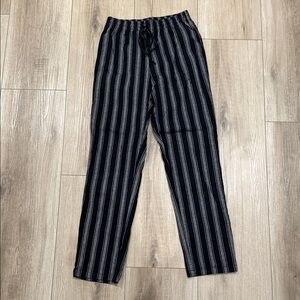 Brandy Melville Black and Gray Striped Joggers